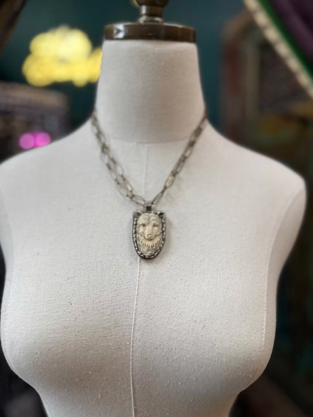 Art by Amy Labbe - Jack Kittle Necklace (Bear OR Buffalo) - Picture 2 of 3